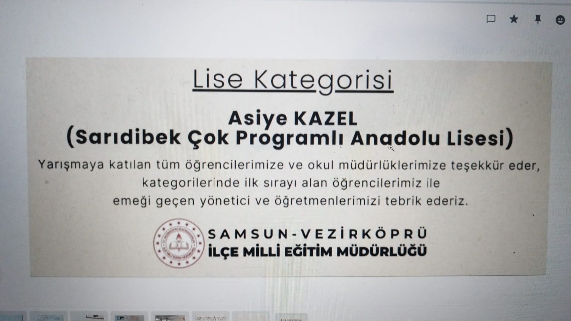 Dilimizin Zenginlikleri Projesi Sözlük Tasarım Yarışmasında okulumuzu temsil eden öğrencimiz lise kategorisinde birinci olmuştur. Öğrencimizi ve emeği geçen Türk Dili ve Edebiyatı öğretmeni Kadriye GAZELLİ'yi tebrik ederiz.